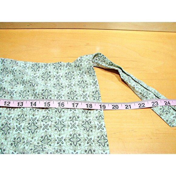 Faded Glory Cropped Wrap Side Tie Sleeveless Blouse 100% Cotton Beige White Sz L - Picture 8 of 12